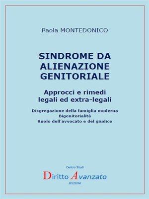 cover image of SINDROME  DA ALIENAZIONE GENITORIALE Approcci e rimedi  legali ed extra-legali